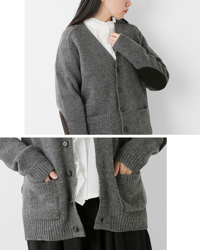 soglia(ソリア)エルボーパッチ付きカーディガン“LANDNOAHCardigan”landnoah-cardigan