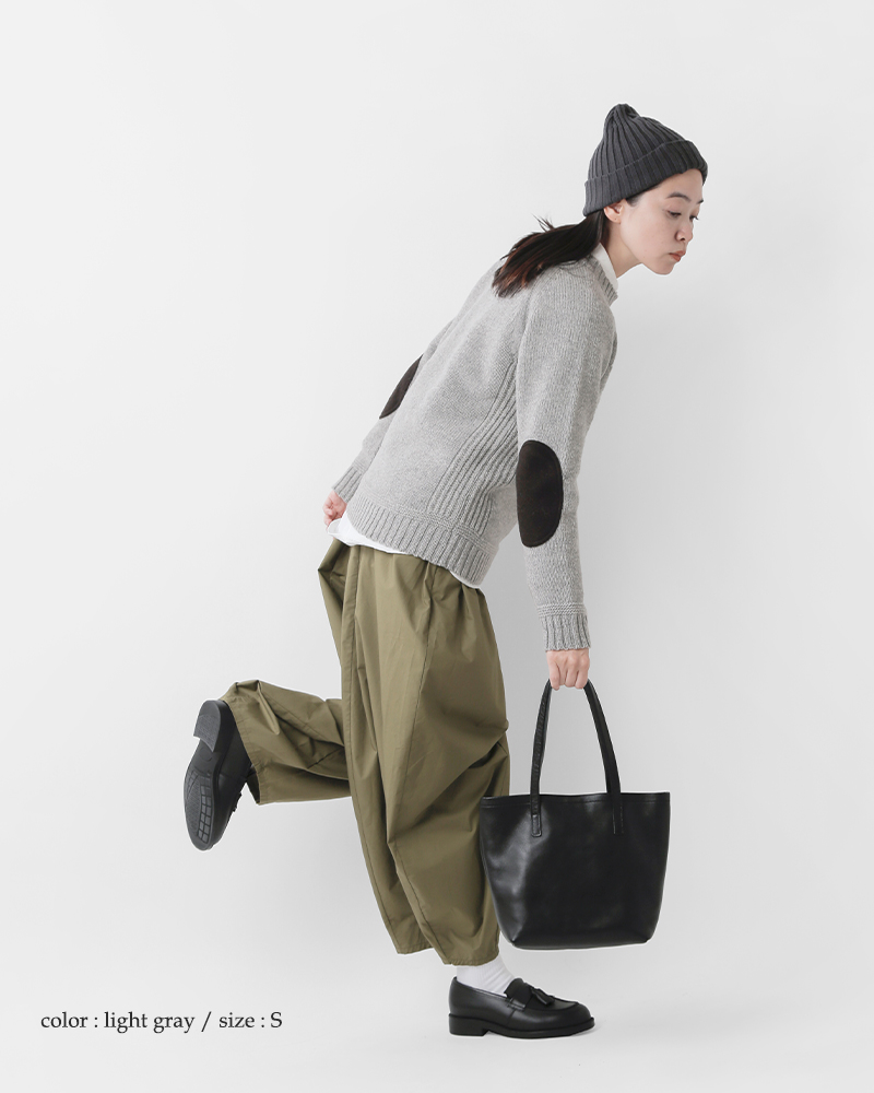 soglia(ソリア)エルボーパッチウールニットプルオーバー“LANDNOAHSweater”landnoah-sweater