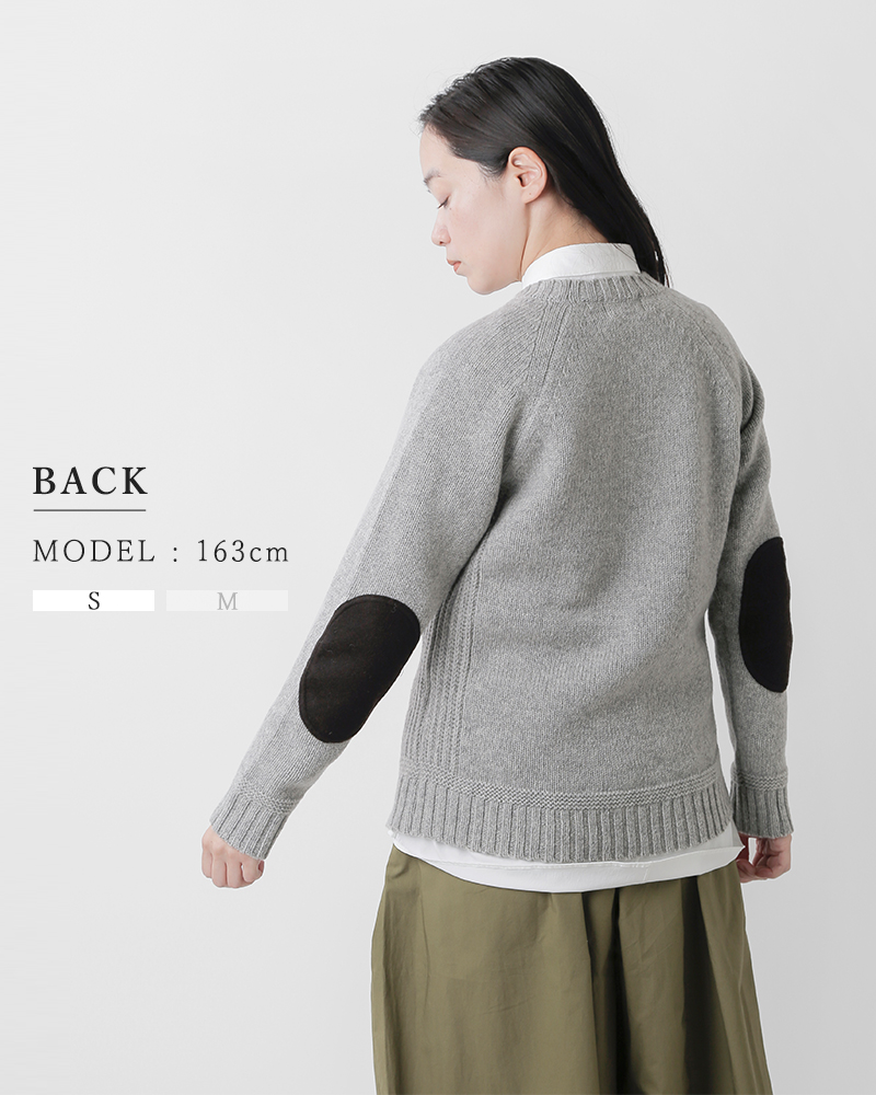 soglia(ソリア)エルボーパッチウールニットプルオーバー“LANDNOAHSweater”landnoah-sweater