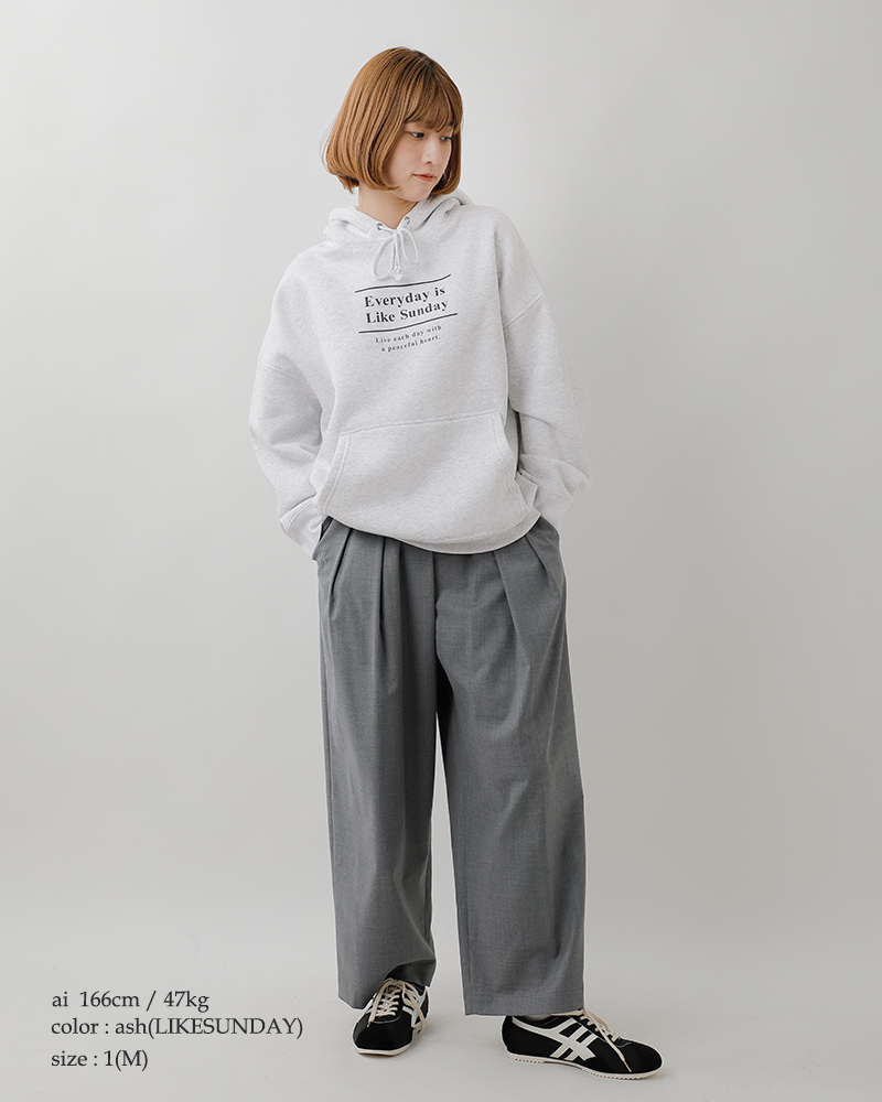 ALDAYS(オルデイズ)ビッグシルエットスウェットフーディ“HOLIDAY/LIKESUNDAY”al-aw013-015