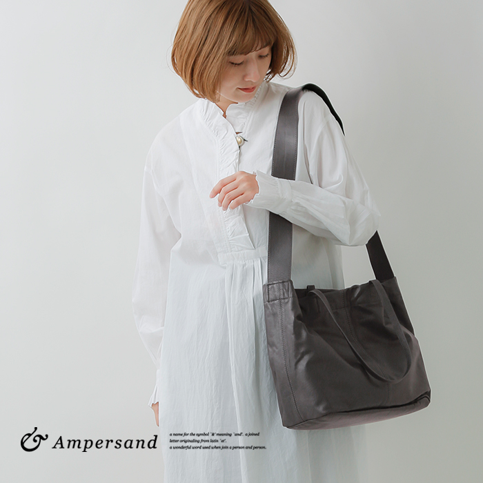 Ampersand(アンパサンド)カウレザー2wayソフトトートバッグLap24-a87