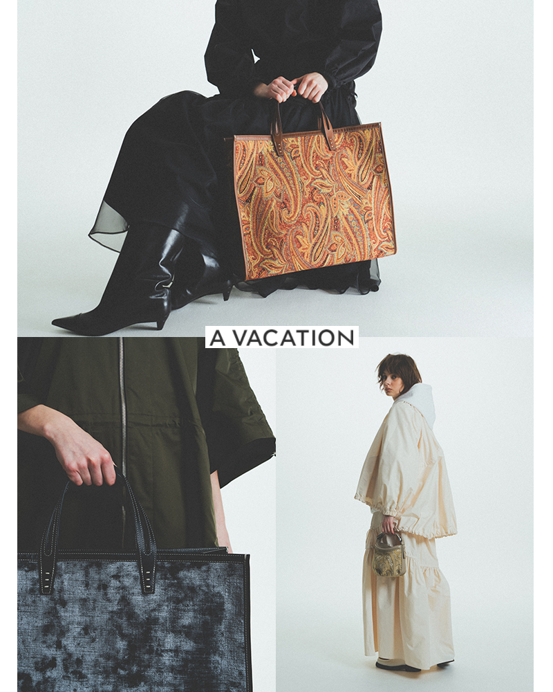 A VACATION(ア ヴァケーション)カウレザー ハンドル 2way ショルダーバッグ “BREAD M” 24aw-a64-same2