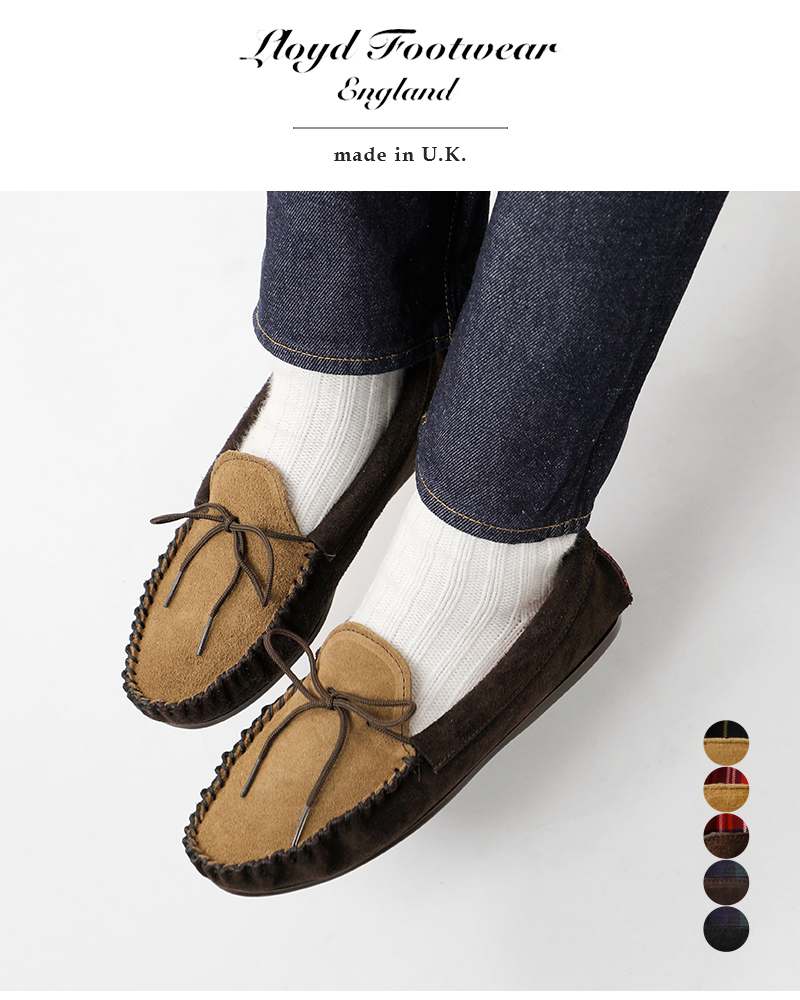 Lloyd Footwear(ロイドフットウェア)スエードチェックライニングモカシン“BritishMoccasin”b-moccasin