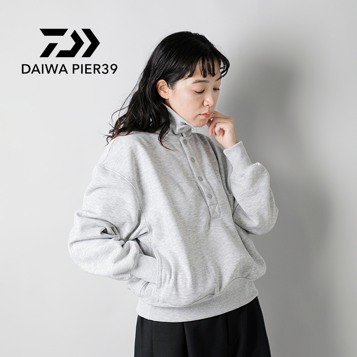 DAIWA PIER39(ダイワピア39)裏起毛ヘビーウェイトスウェットスナッププルオーバー“W’sTECHSWEATSNAPPULLOVER”be-53024wl