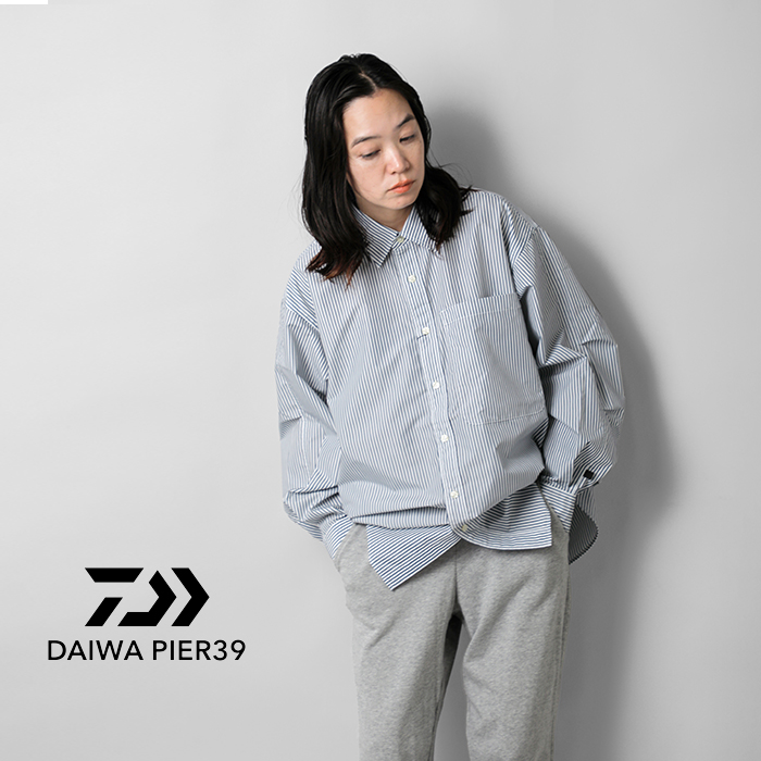 DAIWA PIER39(_CsA39)M[J[OX[uXgCvVcgWfsTECHREGULARCOLLARSHIRTL/SSTRIPEhbe-83024wl