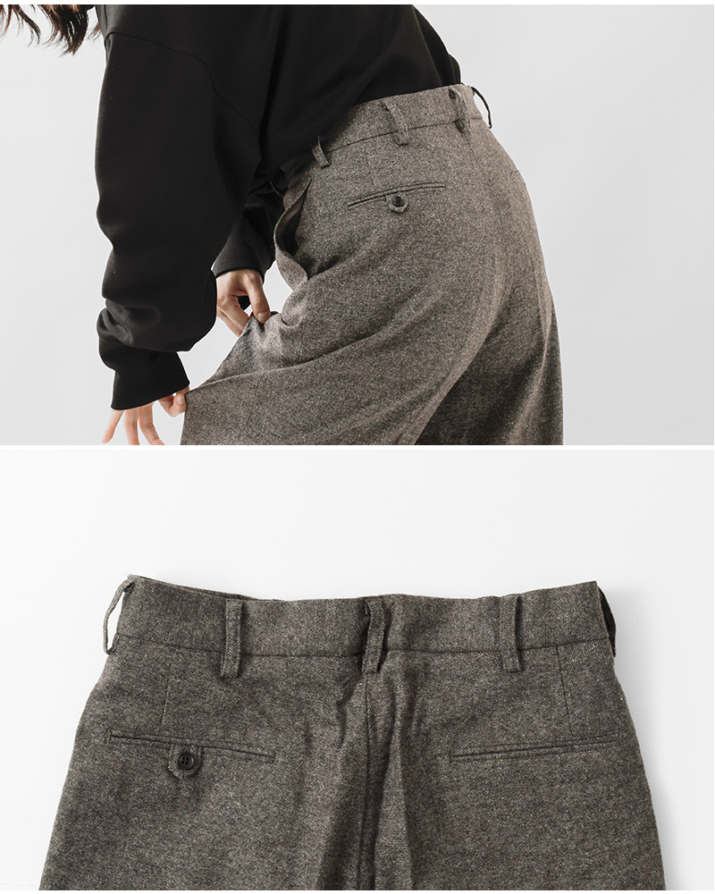 Basisbroek(バージスブルック)カシミヤミックスウールパンツ“BAILEY”bj-91ca