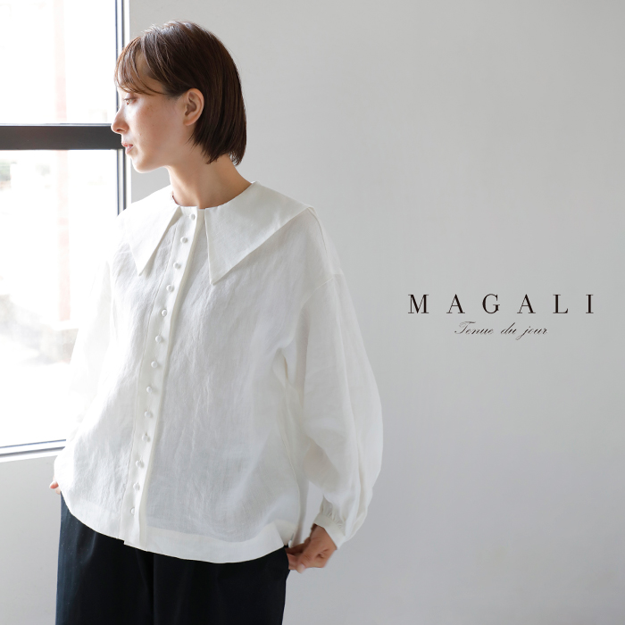 MAGALI(マガリ)リネンパピエグランカラーブラウスbl253