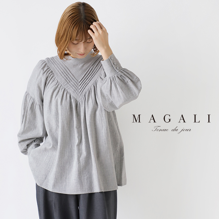 MAGALI(マガリ)ダブルクロスコットンクラシックプルオーバーbl254