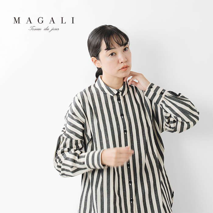 MAGALI(マガリ)コットンタックショルダーブラウスbl256