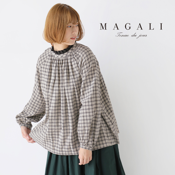 MAGALI(マガリ)コットンラグランプルオーバーbl257