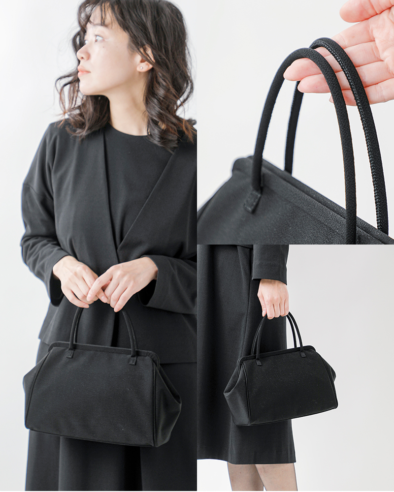 StitchandSew(スティッチアンドソー)丹後ちりめんブラックフォーマルハンドバッグblack-formal-c