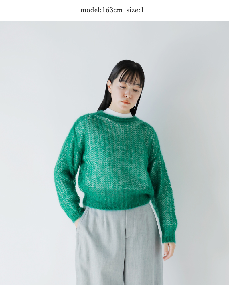 BATONER(バトナー)モヘアクルーネックニットプルオーバー“FLUFFYMOHAIRCREWNECK”bn-24fl-025