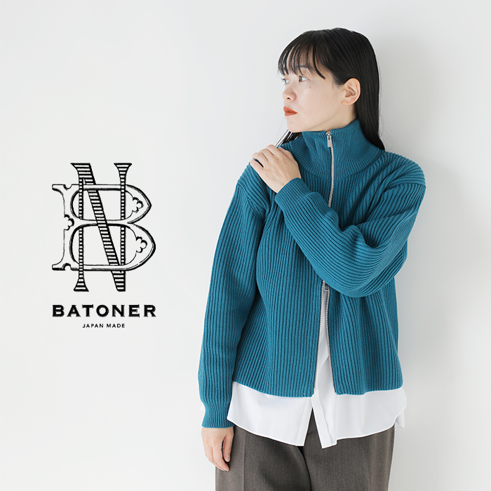 BATONER(バトナー)ウールドライバーズニットジャケット“SOLIDWOOLDRIVERSKNIT”bn-24fl-031