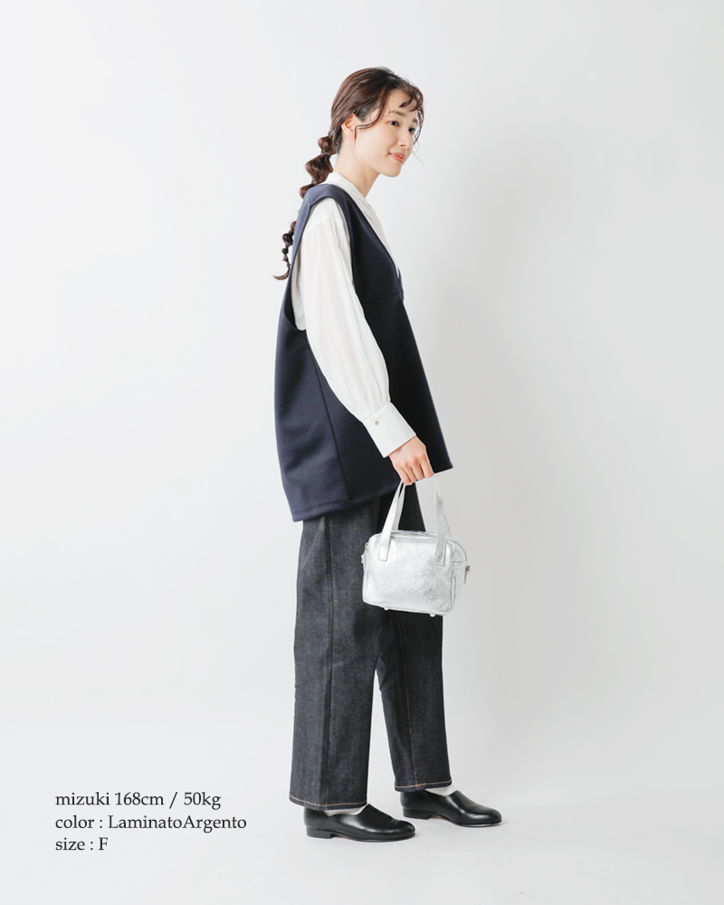 MARLON FIRENZE(マーロンフィレンツェ)カウレザースクエアハンドバッグ“BORSABAILEYSMALL”borsa-bailey-small