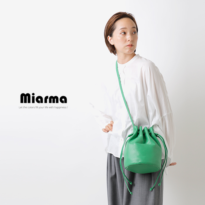 Miarma(ミアルマ)ラムスムースレザー巾着バッグbpurse