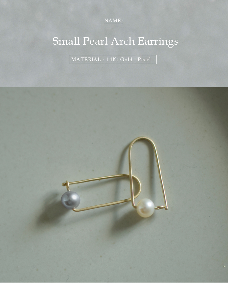 Carla Caruso(カーラ・カルーソ)スモールパール14ktGoldアーチピアス“SmallPearlArchEarrings”ccj1-059