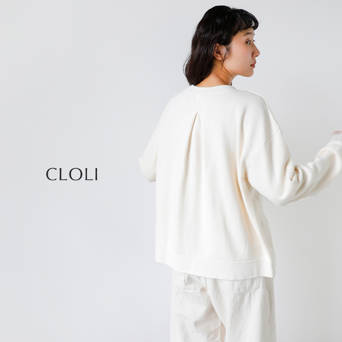 CLOLI(クロリ)コットンクルーネックタックスウェットシャツ“TACKSWEAT”cl-c0031