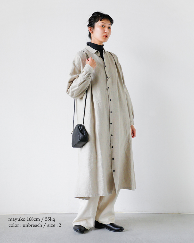 CLOLI(クロリ)リネンタックシャツドレス“LINENTUCKSHIRTDRESS”cl-d0011