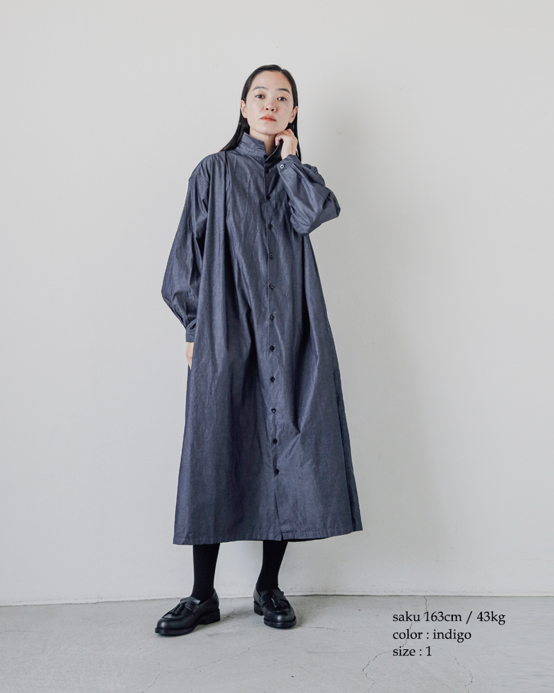 CLOLI(クロリ)コットンタックシャツドレス“COTTONTUCKSHIRTDRESS”cl-d0012