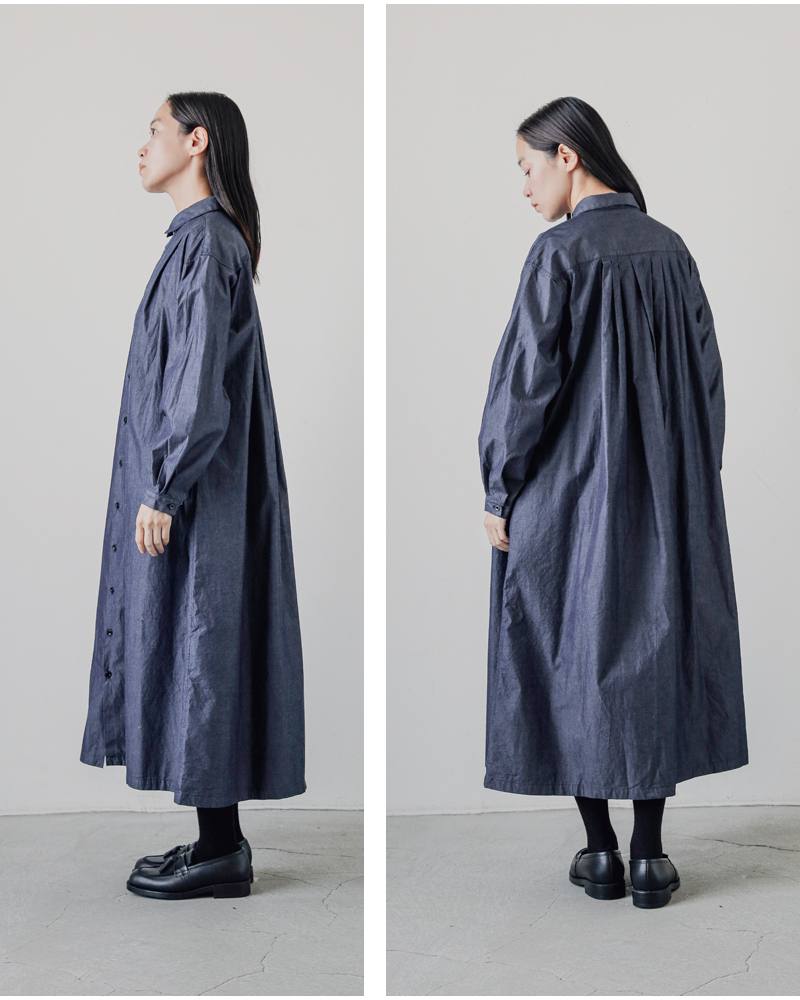 CLOLI(クロリ)コットンタックシャツドレス“COTTONTUCKSHIRTDRESS”cl-d0012