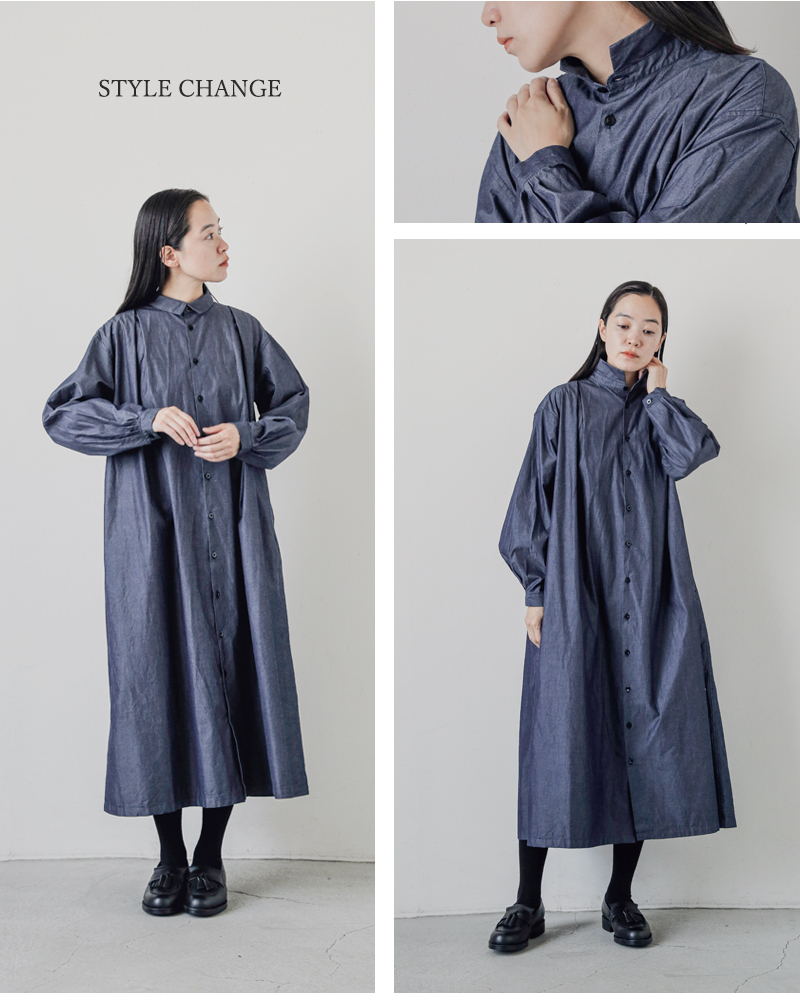 CLOLI(クロリ)コットンタックシャツドレス“COTTONTUCKSHIRTDRESS”cl-d0012