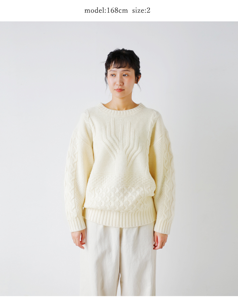 CLOLI(クロリ)ウールアランケーブルセーター“ARANCABLESWEATER”cl-n0011