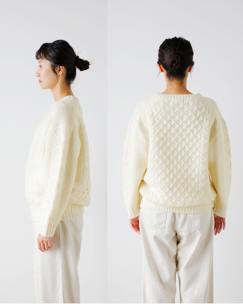 CLOLI(クロリ)ウールアランケーブルセーター“ARANCABLESWEATER”cl-n0011