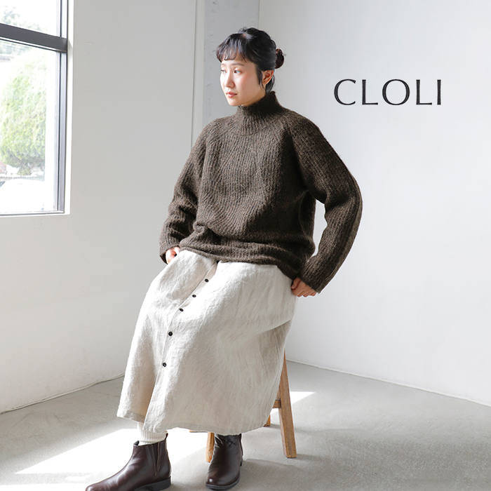 CLOLI(クロリ)モヘアリブタートルネックセーター“MOHAIRRIBSWEATER”cl-n0021