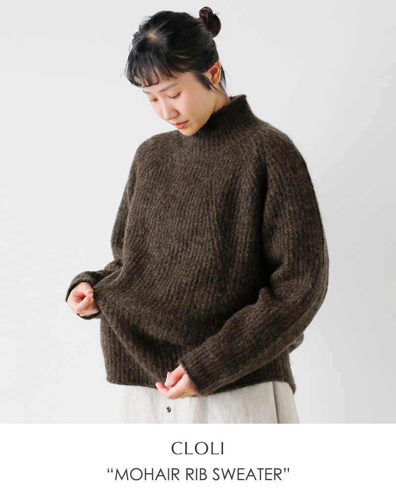 CLOLI(クロリ)モヘアリブタートルネックセーター“MOHAIRRIBSWEATER”cl-n0021