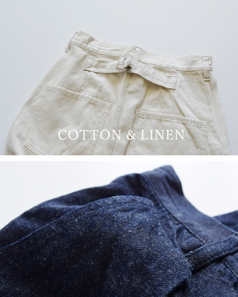 CLOLI(クロリ)コットンリネンデニムワークパンツ“DENIMWORKPANTS”cl-p0051