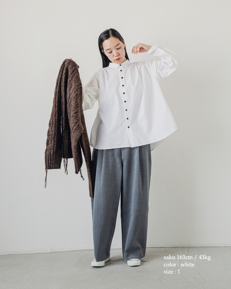 CLOLI(クロリ)コットンギャザーシャツ“COTTONGATHERSHIRT”cl-s0031