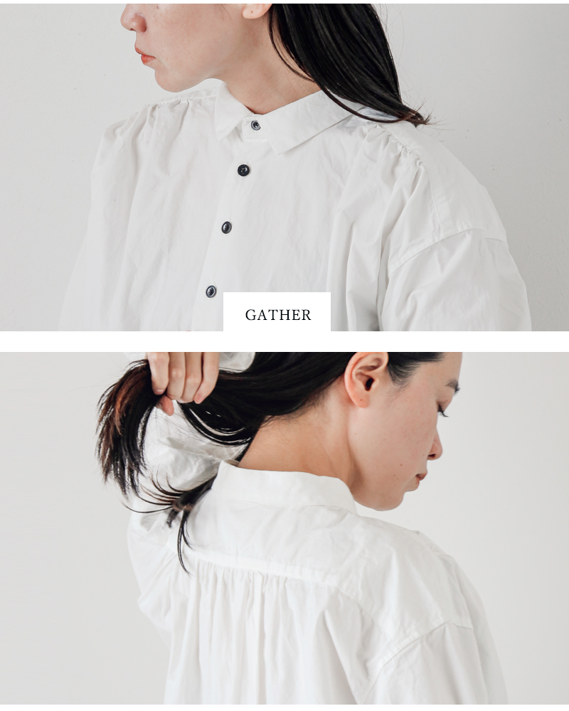 CLOLI(クロリ)コットンギャザーシャツ“COTTONGATHERSHIRT”cl-s0031