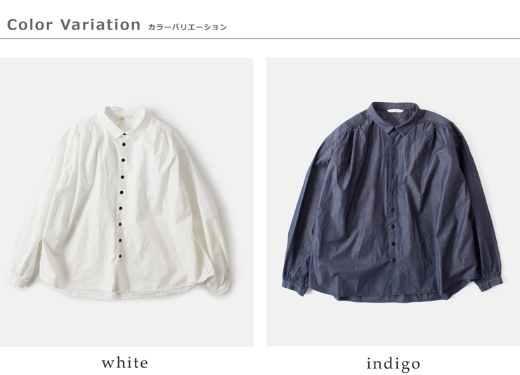 CLOLI(クロリ)コットンギャザーシャツ“COTTONGATHERSHIRT”cl-s0031