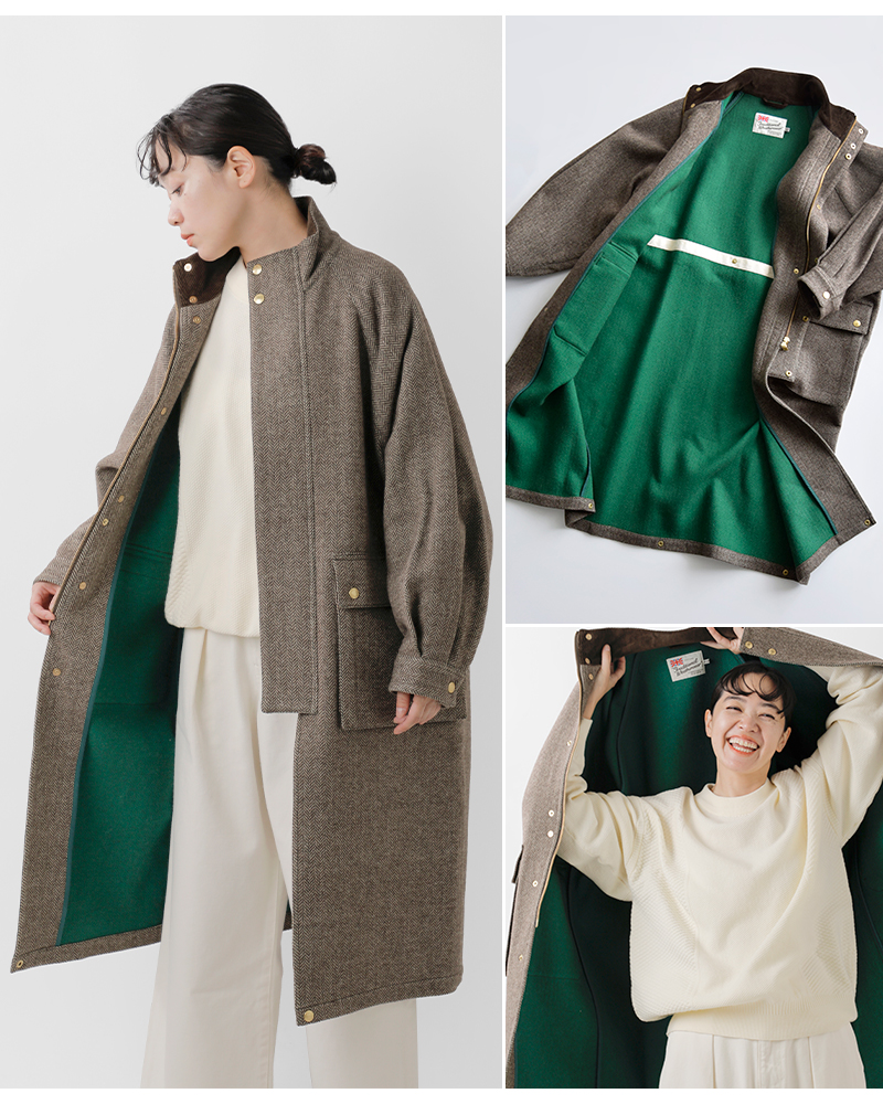 Traditional Weatherwear(トラディショナルウェザーウェア)エルガンヒートツイードロングコート“ELGINLONG”l242fpfco0436hs