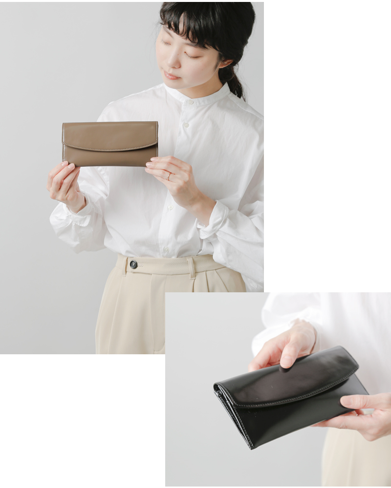 POMTATA(ポンタタ)ガラス加工レザーロングウォレット“COVERSERIES”cover-wallet