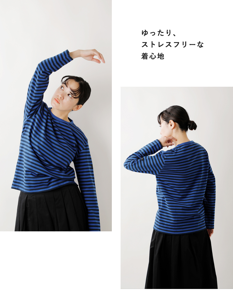 G.F.G.S.(ジーエフジーエス)オーガニックコットンボーダークルーネックロングスリーブプルオーバー“Crew-neck”crew-neck-same1