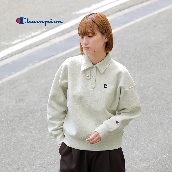 Champion(チャンピオン)リバースウィーブハーフスナップスウェットシャツcw-a006