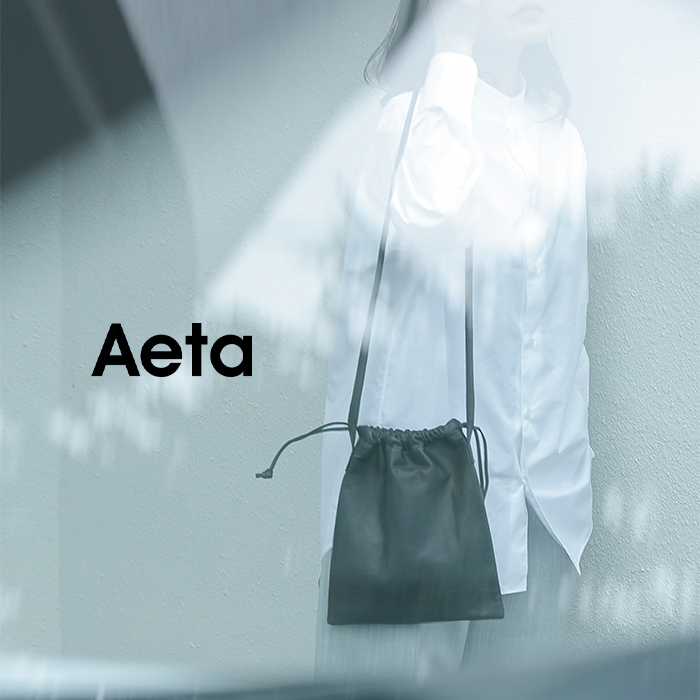 Aeta アエタ ダブルフェイス ディアレザー ドローストリング 巾着型 ショルダーバッグ Sサイズ “Double Faced DRAWSTRING  SHOULDER S” da88 2024aw新作 ユニセックス | Piu di aranciato(ピウディアランチェート)