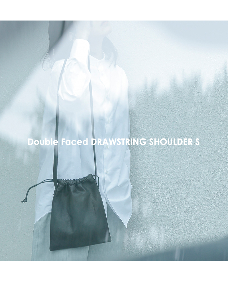 Aeta(アエタ)ダブルフェイスディアレザードローストリング巾着型ショルダーバッグSサイズ“DoubleFacedDRAWSTRINGSHOULDERS”da88