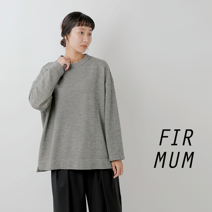 FIR MUM(フィル マム)ウールジャガードオーバーサイズクルーネックニットプルオーバーdr-fr1901tf