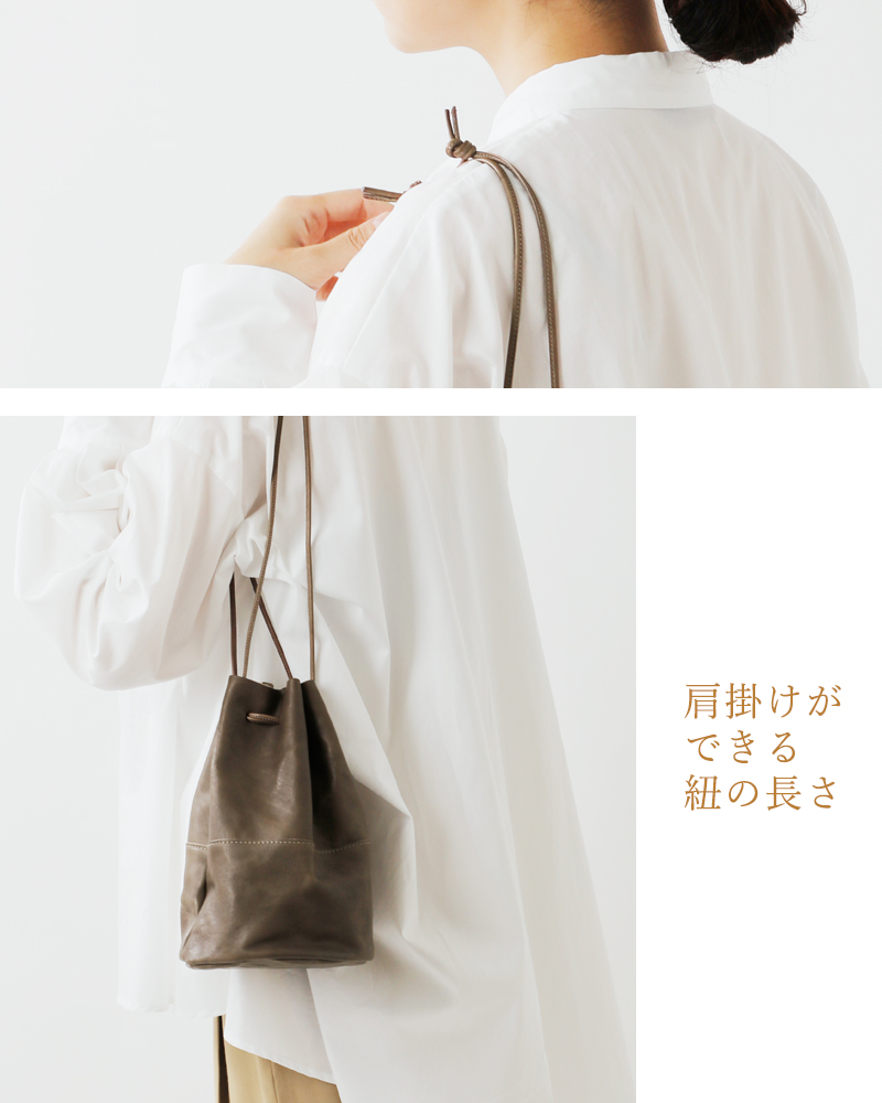 Arts&Crafts(アーツアンドクラフツ)ベジタブルホースレザードローストリングスポーチバッグM“VEGETABLEHORSELEATHER”drawstringspouch