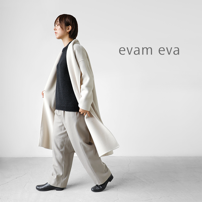 evam eva(エヴァムエヴァ)ウールテーラードコートe243t166