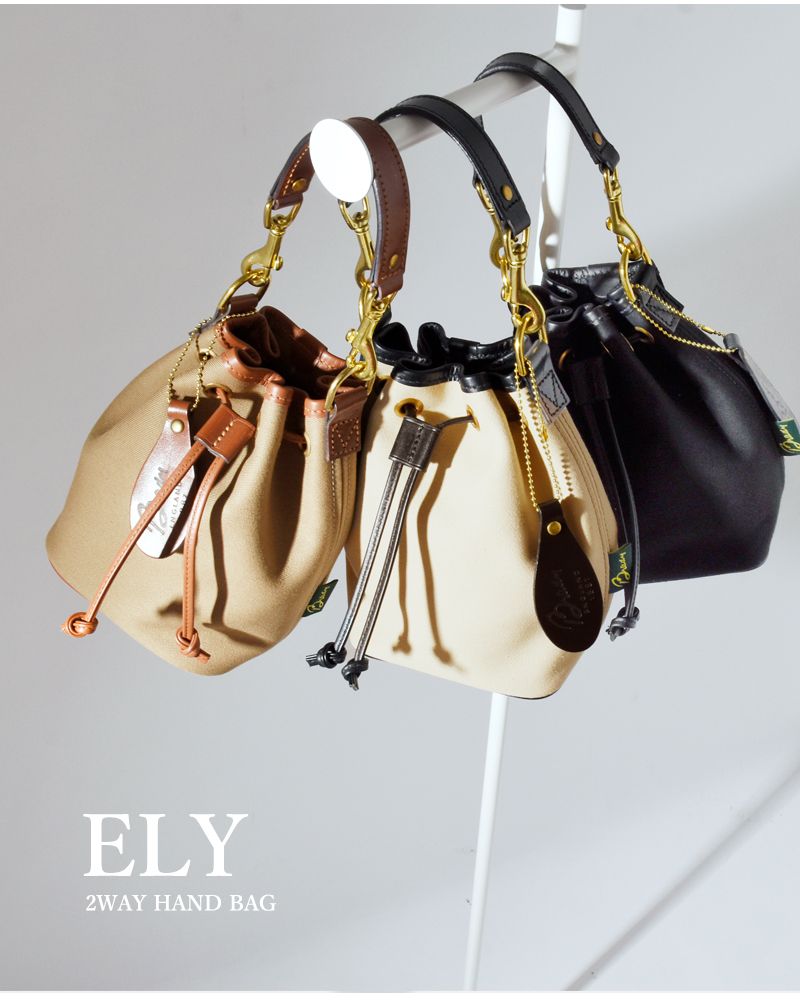 Brady(ブレディ)ツイル2way巾着型ショルダーバッグ“ELY”ely