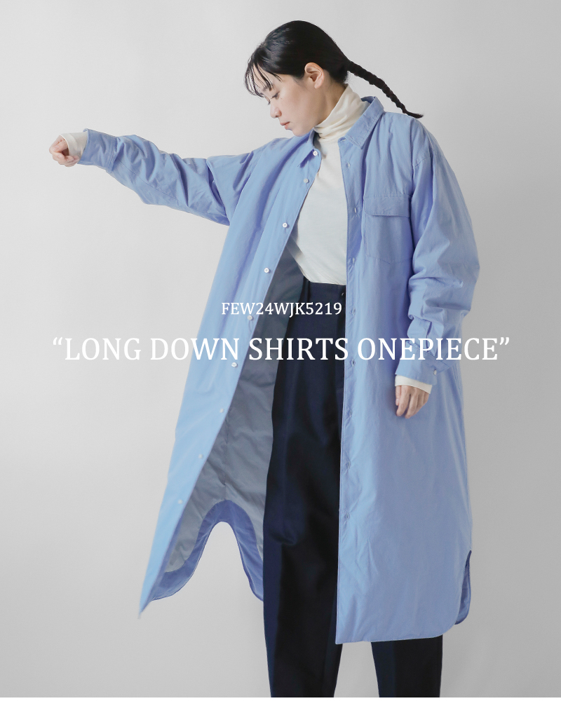 miffew(ミフュー)ロングダウンシャツワンピース“LONGDOWNSHIRTSONEPIECE”few24wjk5219