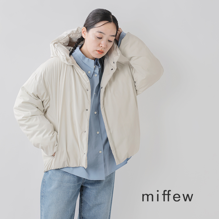 miffew(ミフュー)フーデッドダウンジャケット“HIDDENSNAPHOODEDDOWNJACKET”few24wjk5232