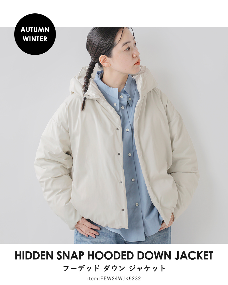 miffew(ミフュー)フーデッドダウンジャケット“HIDDENSNAPHOODEDDOWNJACKET”few24wjk5232