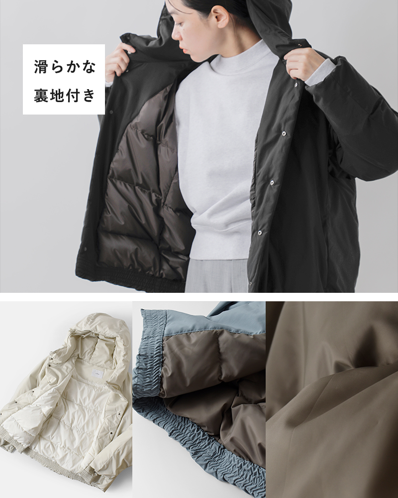 miffew(ミフュー)フーデッドダウンジャケット“HIDDENSNAPHOODEDDOWNJACKET”few24wjk5232