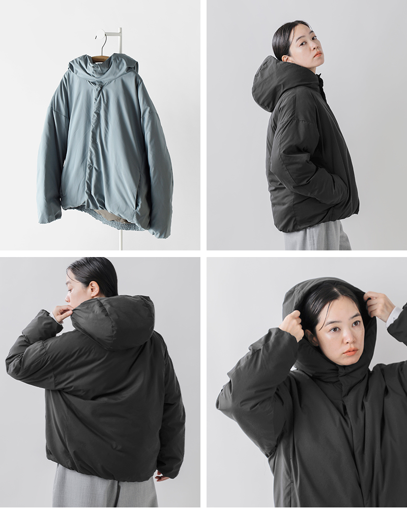 miffew(ミフュー)フーデッドダウンジャケット“HIDDENSNAPHOODEDDOWNJACKET”few24wjk5232