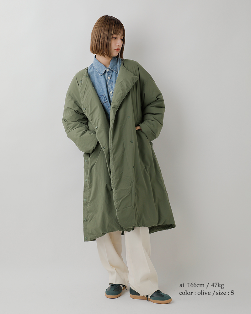 F/CE.(エフシーイー)×NANGA(ナンガ)エフライトカラーレスロングダウンコート”FTNEWCOLLARLESSLONGCOAT”fna09242w0002