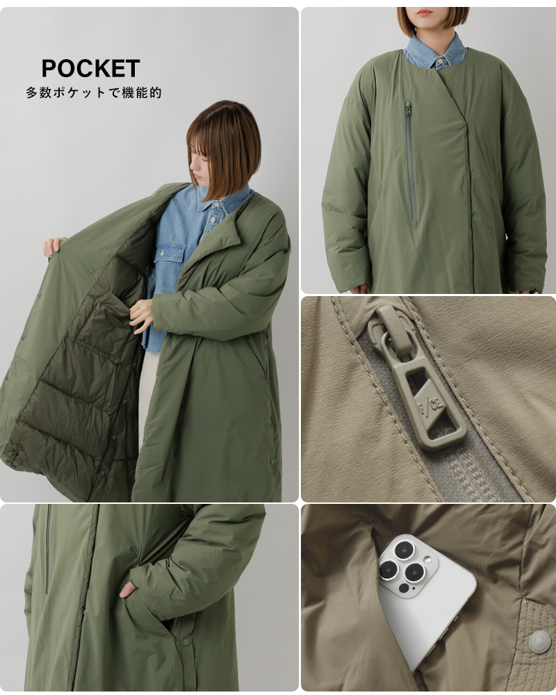 F/CE.(エフシーイー)×NANGA(ナンガ)エフライトカラーレスロングダウンコート”FTNEWCOLLARLESSLONGCOAT”fna09242w0002